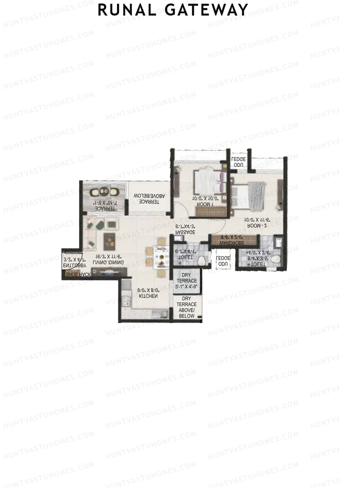 Runal Gateway Wing A Unit 3 Floor Plan