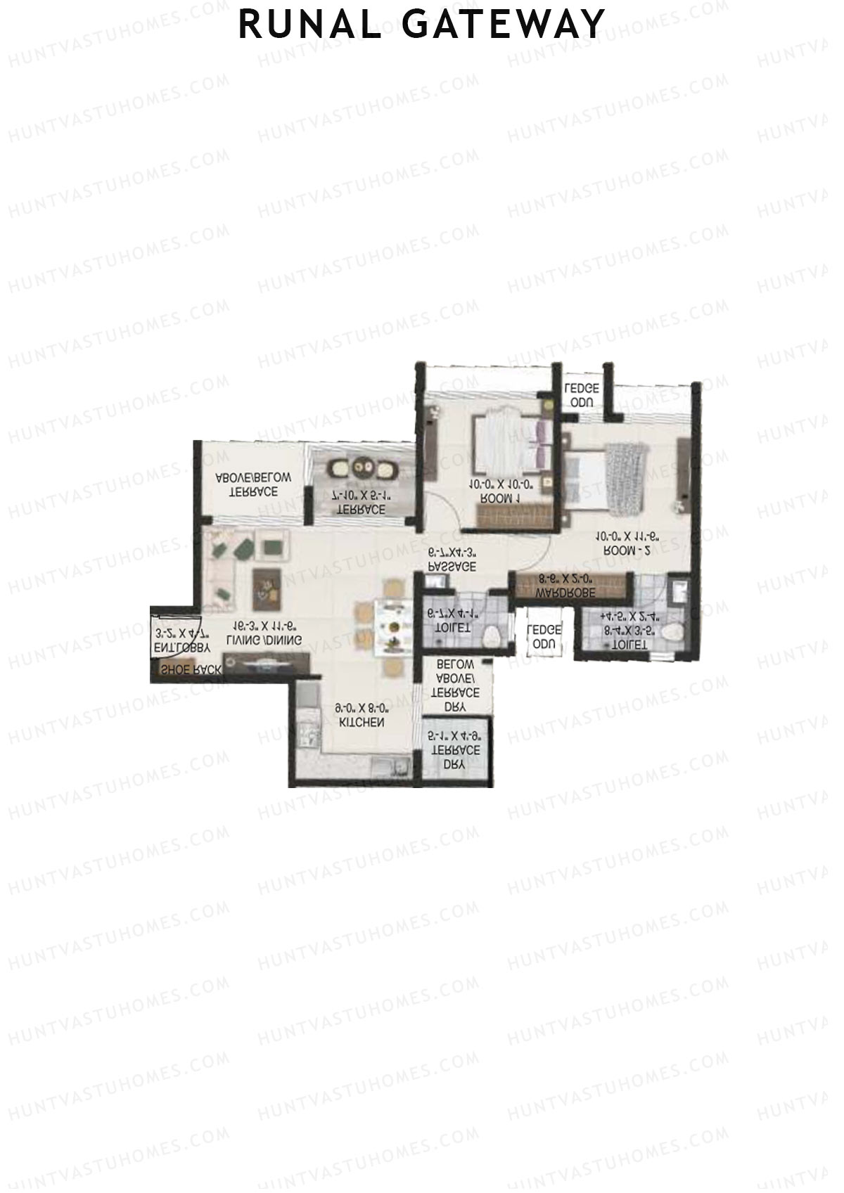 Runal Gateway Wing A Unit 3 Floor Plan