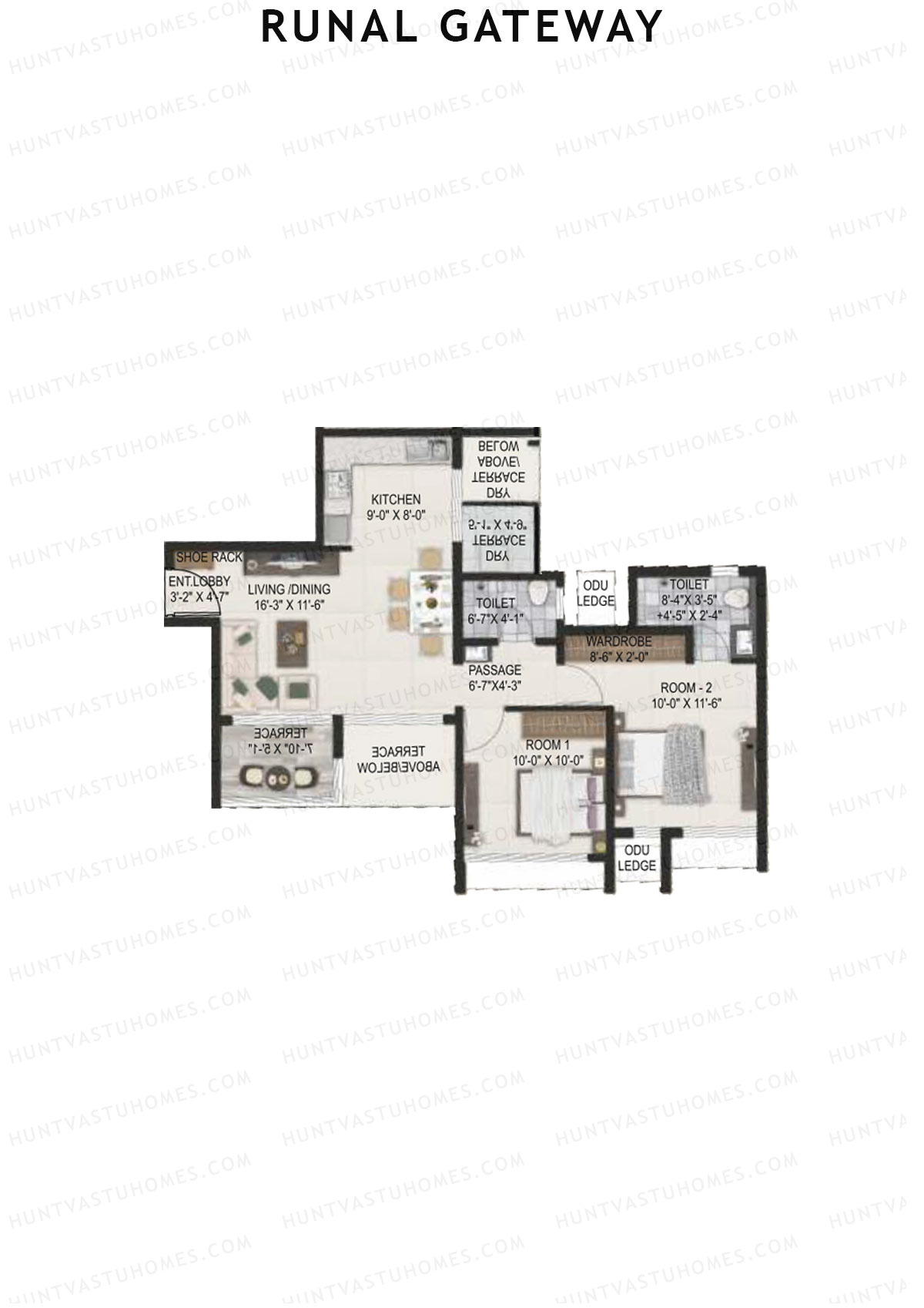 Runal Gateway Wing A Unit 4 Floor Plan