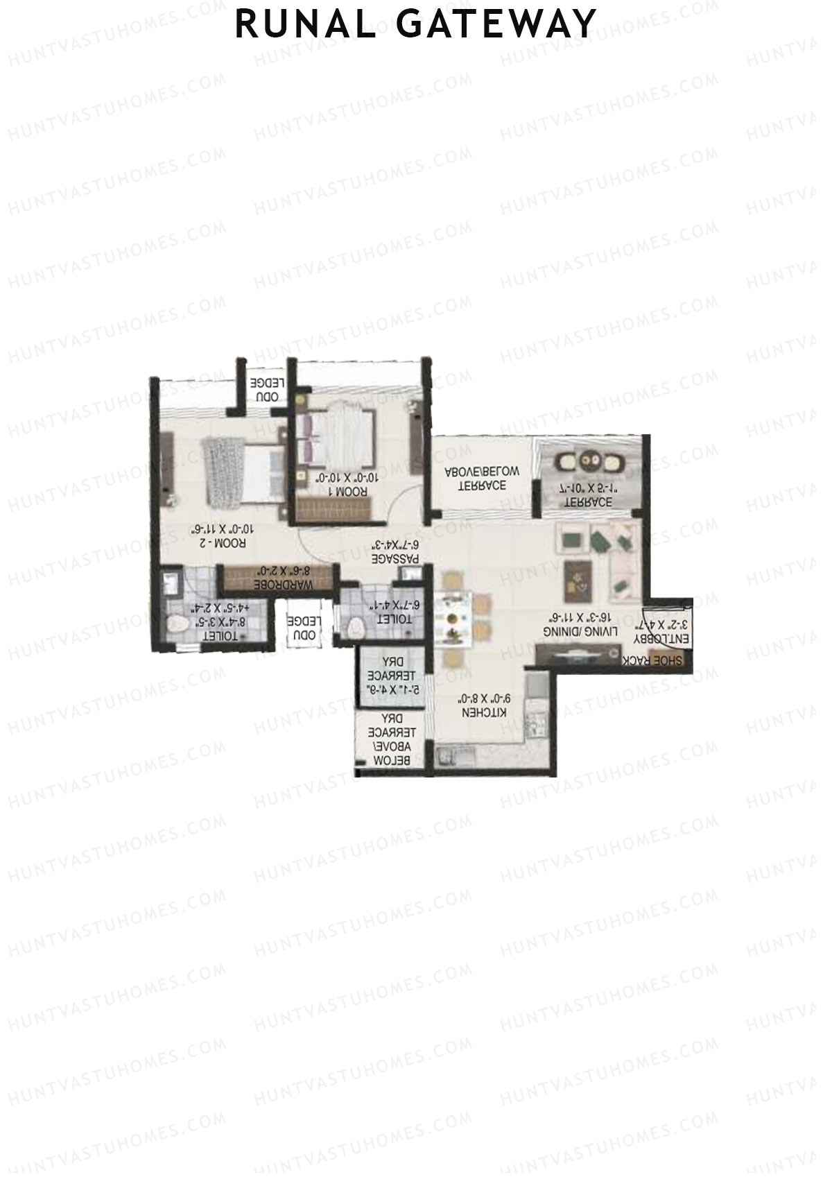 Runal Gateway Wing B Unit 2 Floor Plan