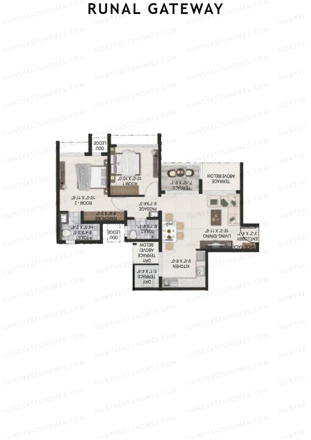 Runal Gateway Wing B Unit 2 Floor Plan
