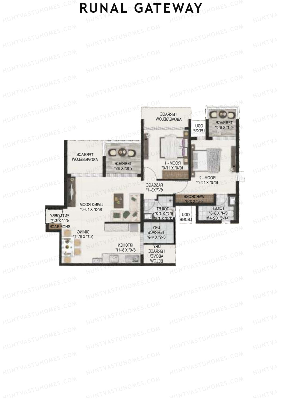 Runal Gateway Wing B Unit 3 Floor Plan