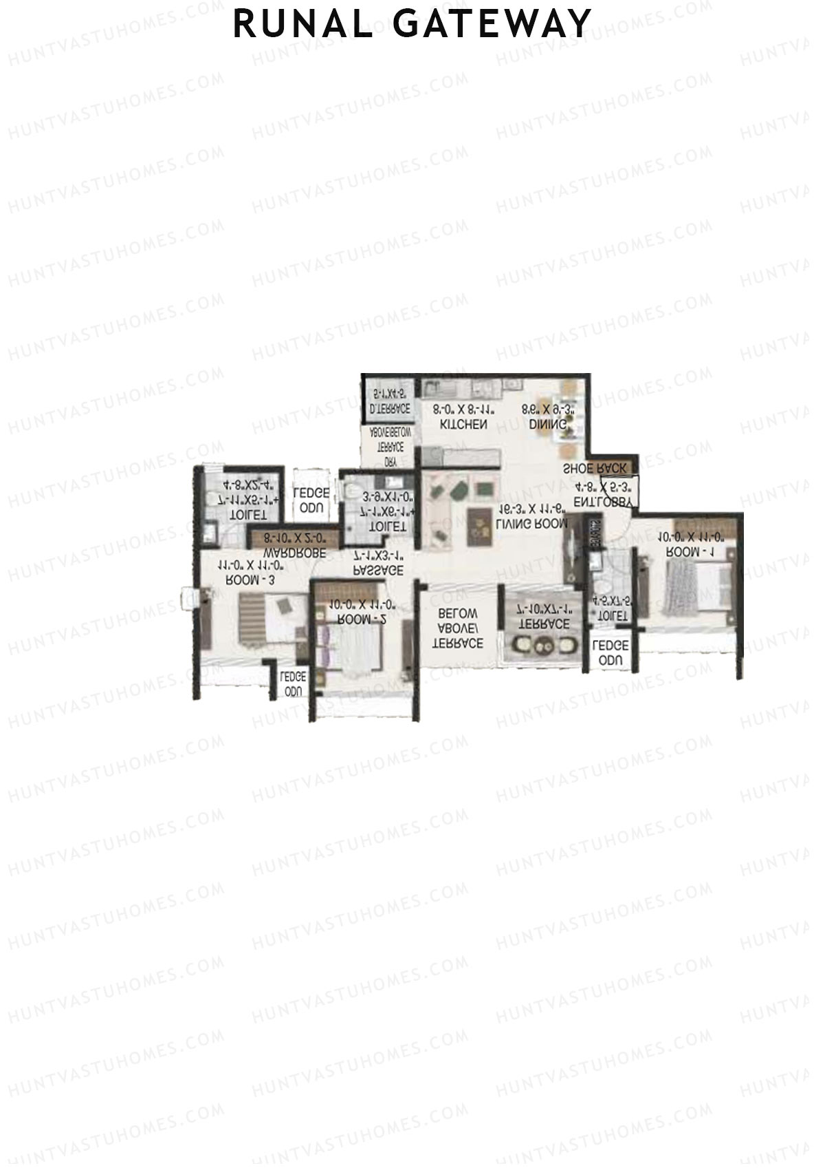 Runal Gateway Wing C Unit 1 Floor Plan