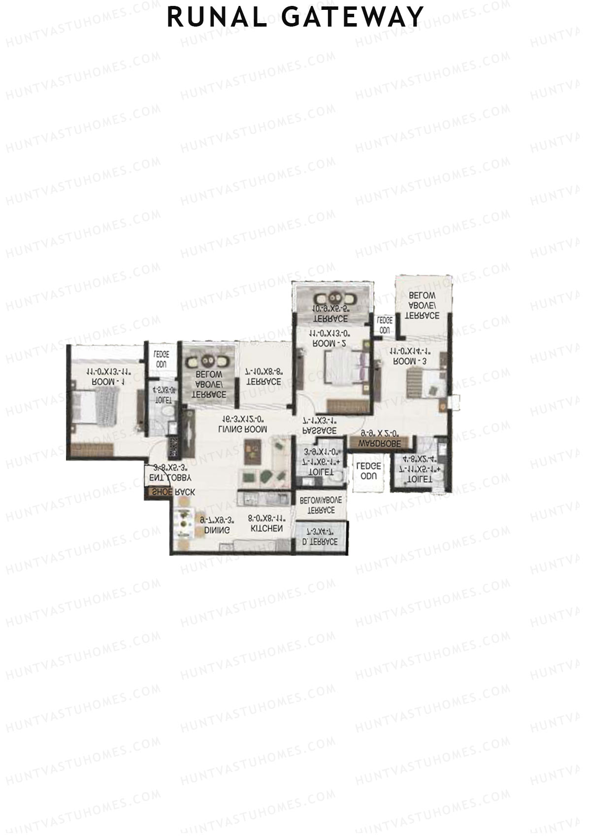 Runal Gateway Wing C Unit 3 Floor Plan