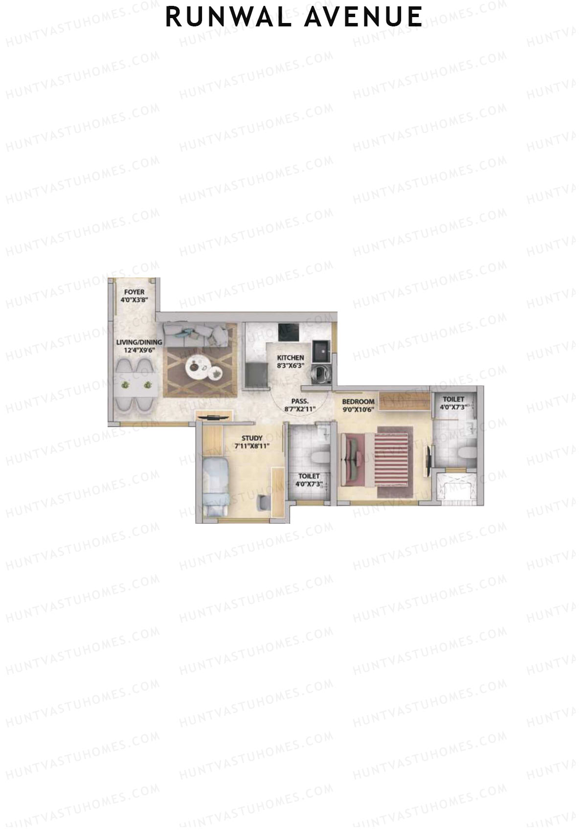 Runwal Avenue Tower I Unit 4 Floor Plan