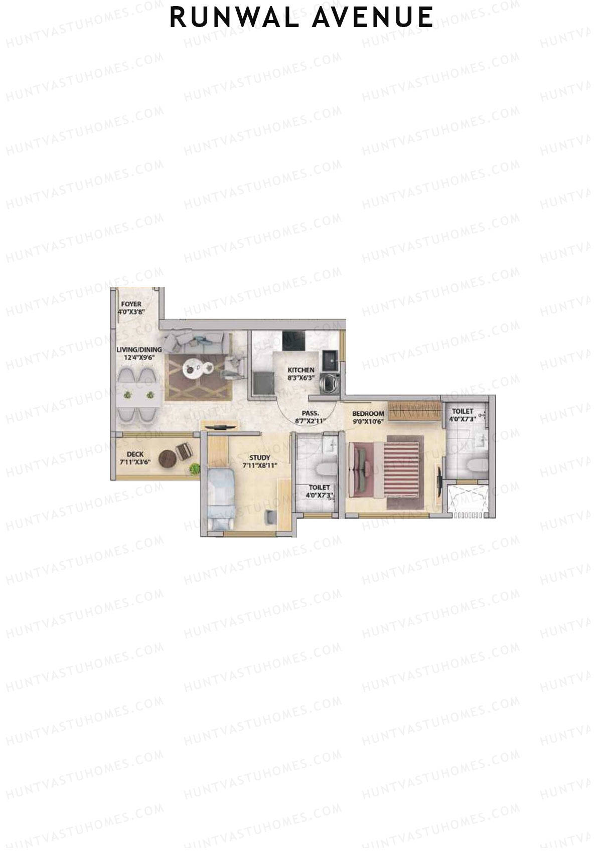 Runwal Avenue Tower I Unit 4 Floor Plan