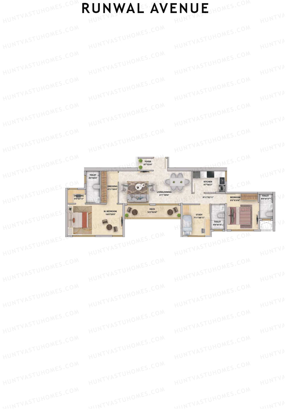 Runwal Avenue Tower I Unit 4 Floor Plan