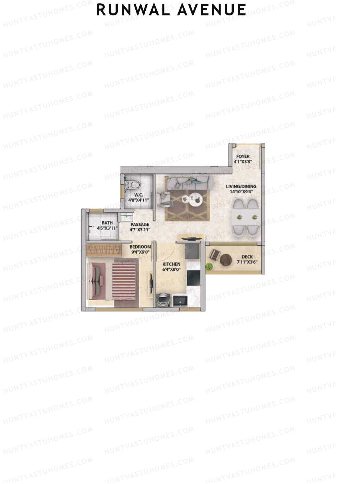 Runwal Avenue Tower I Unit 5 Floor Plan