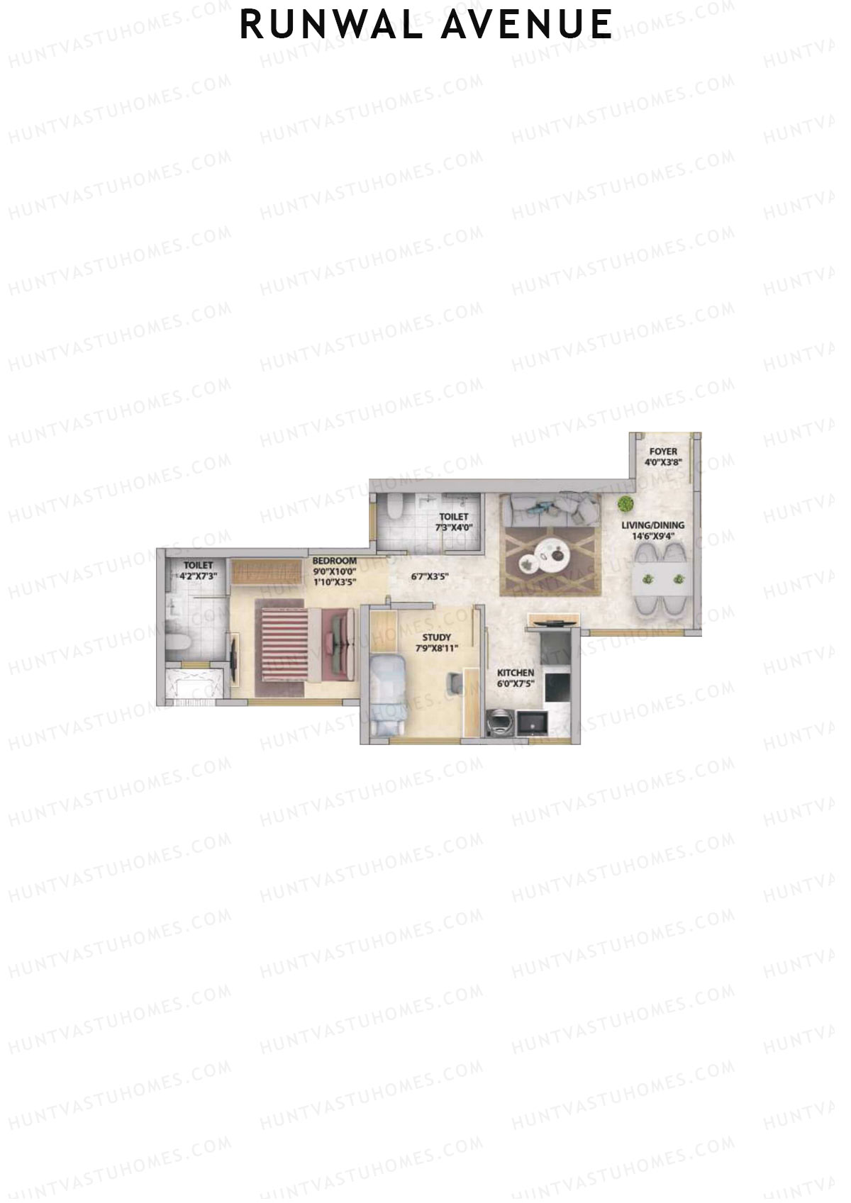 Runwal Avenue Tower I Unit 7 Floor Plan