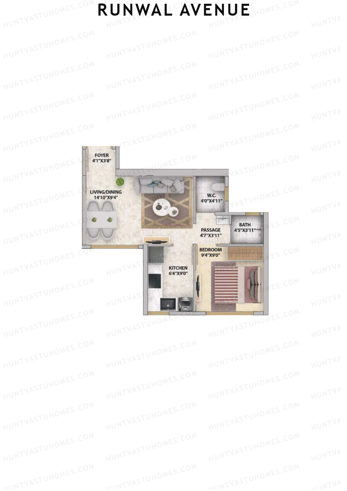 Runwal Avenue Tower I Unit 8 Floor Plan