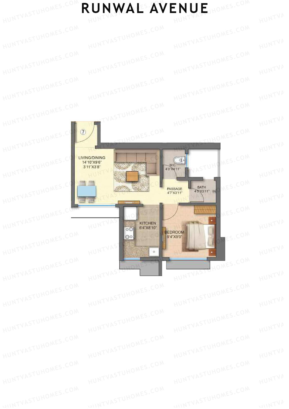 Runwal Avenue Tower J Unit 7 Floor Plan