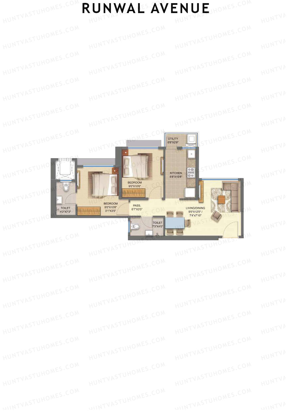 Runwal Avenue Tower K Unit 1 Floor Plan