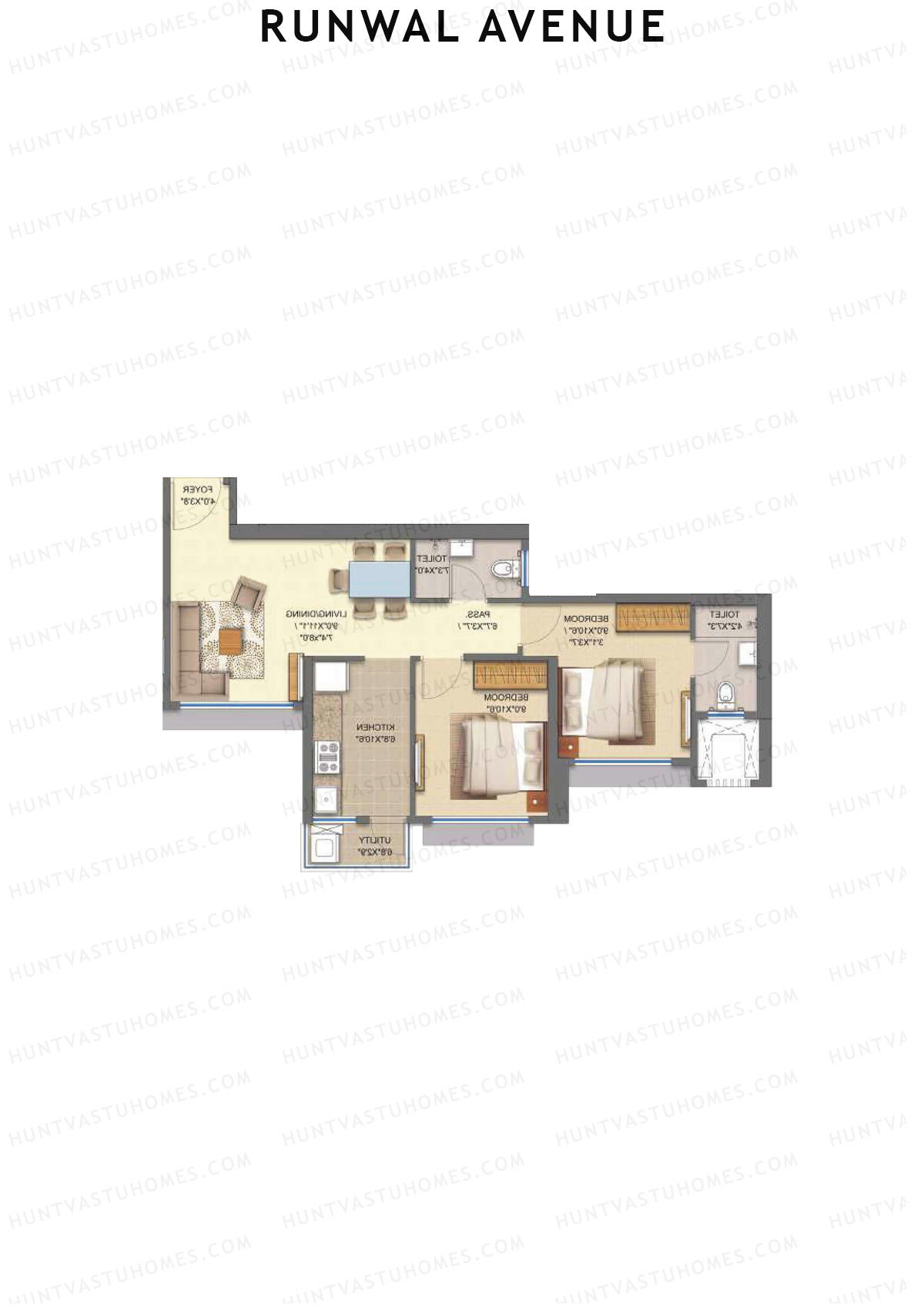 Runwal Avenue Tower K Unit 4 Floor Plan