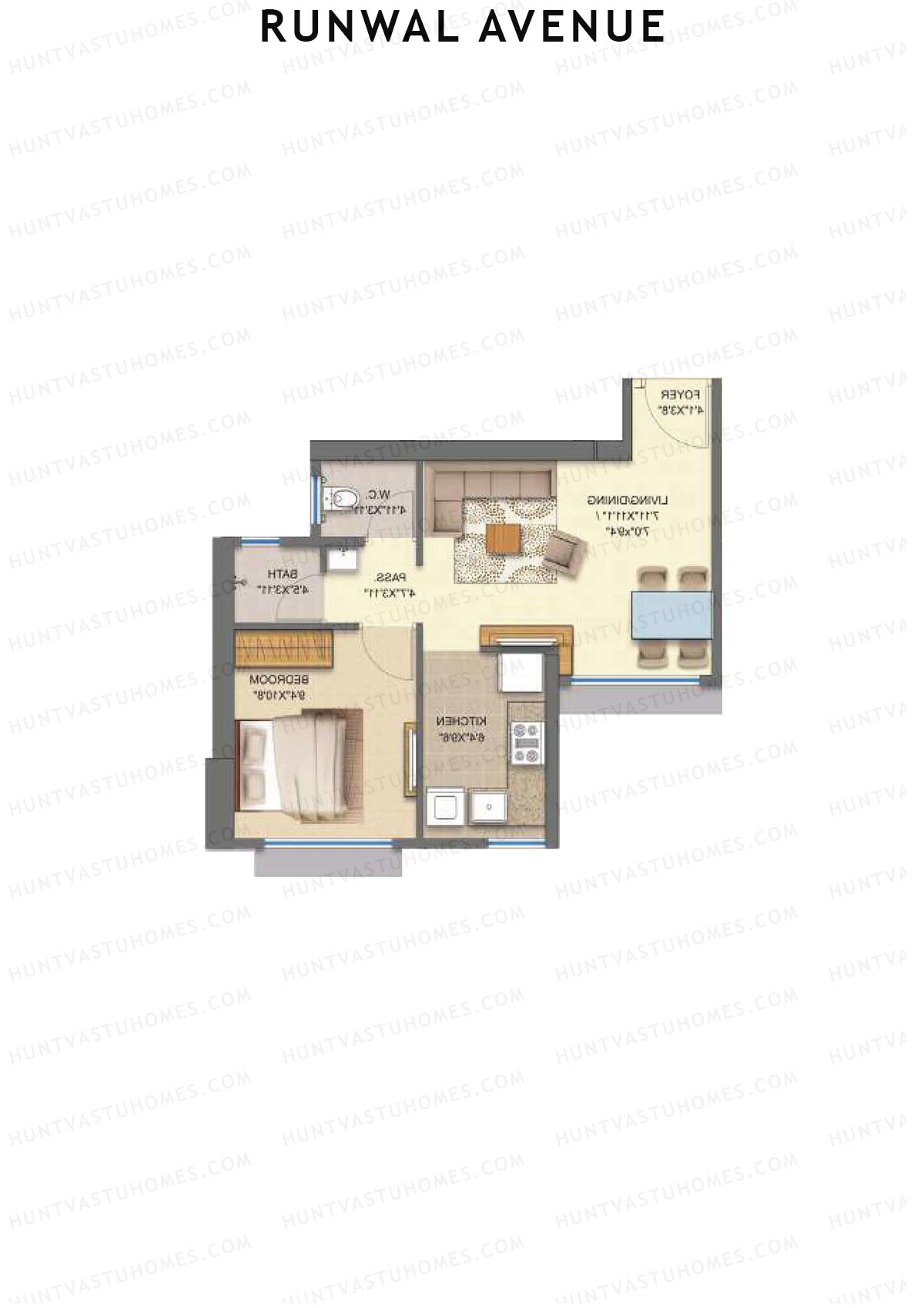 Runwal Avenue Tower K Unit 5 Floor Plan