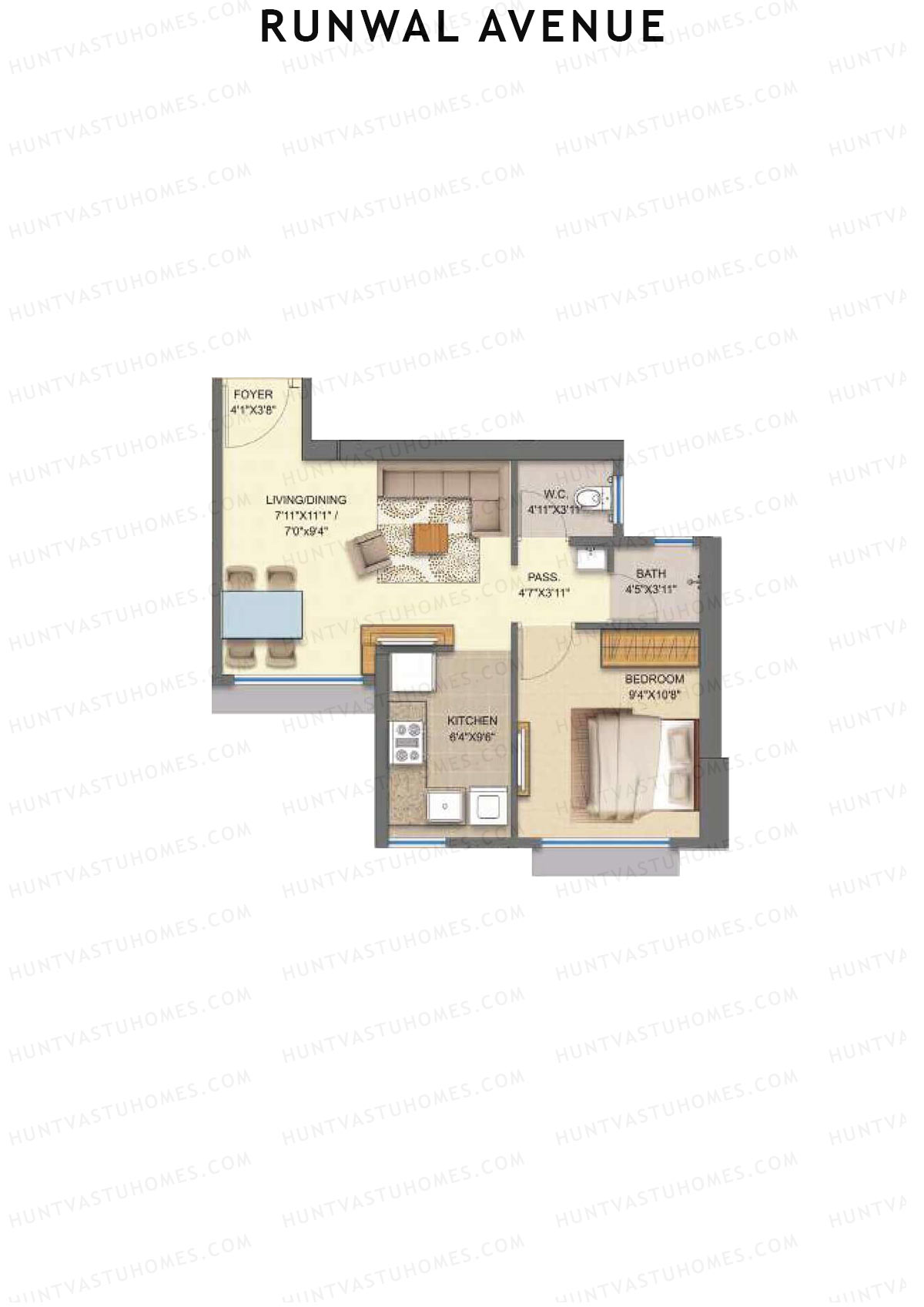 Runwal Avenue Tower K Unit 6 Floor Plan