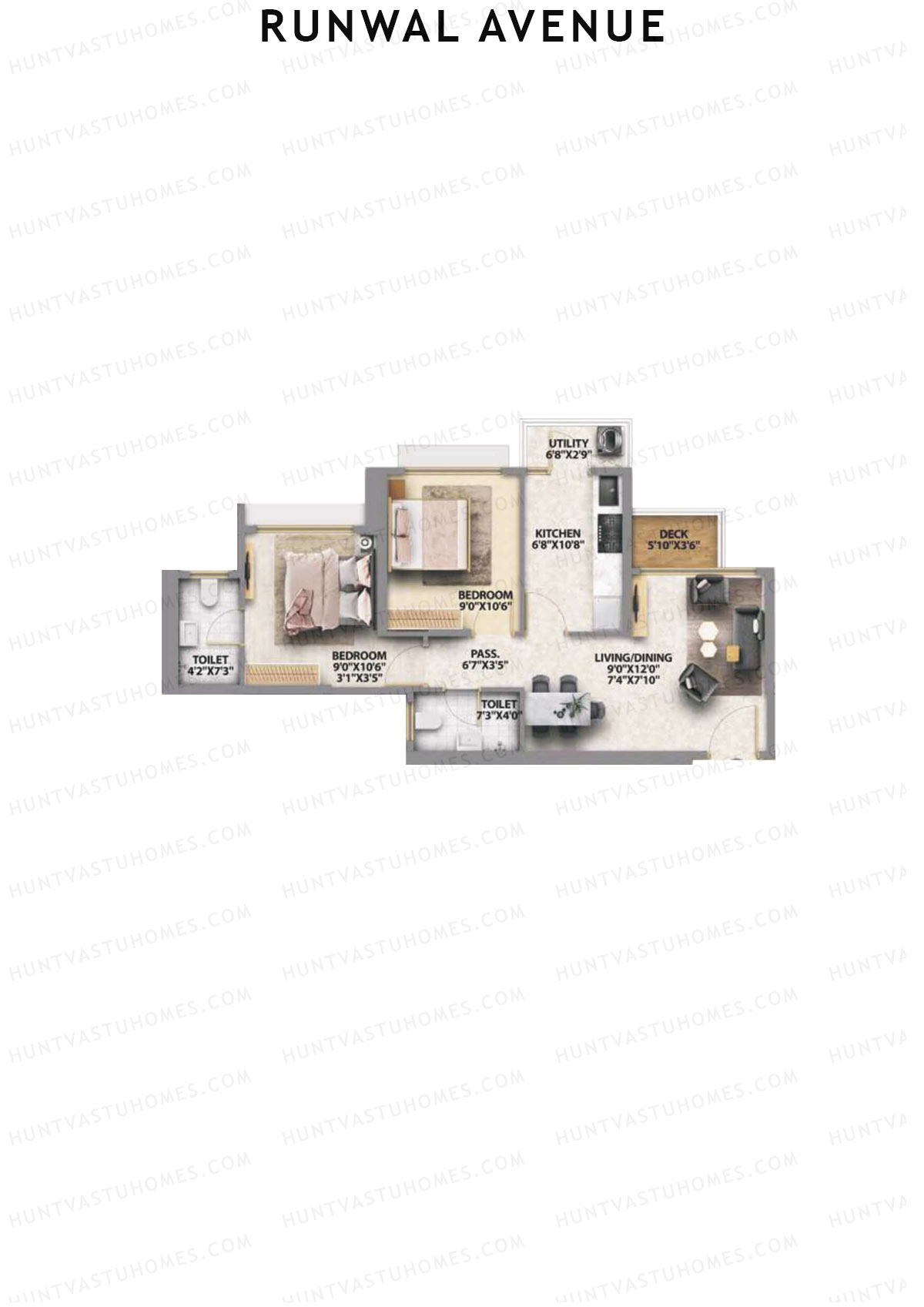 Runwal Avenue Tower L Unit 1 Floor Plan