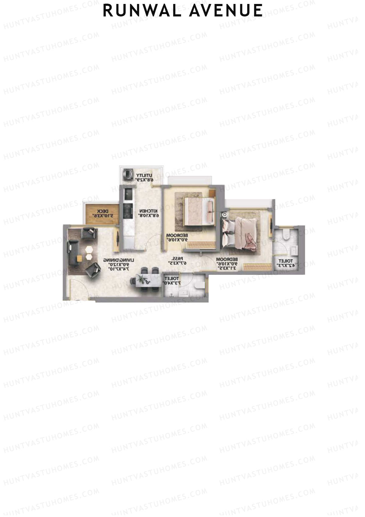 Runwal Avenue Tower L Unit 3 Floor Plan