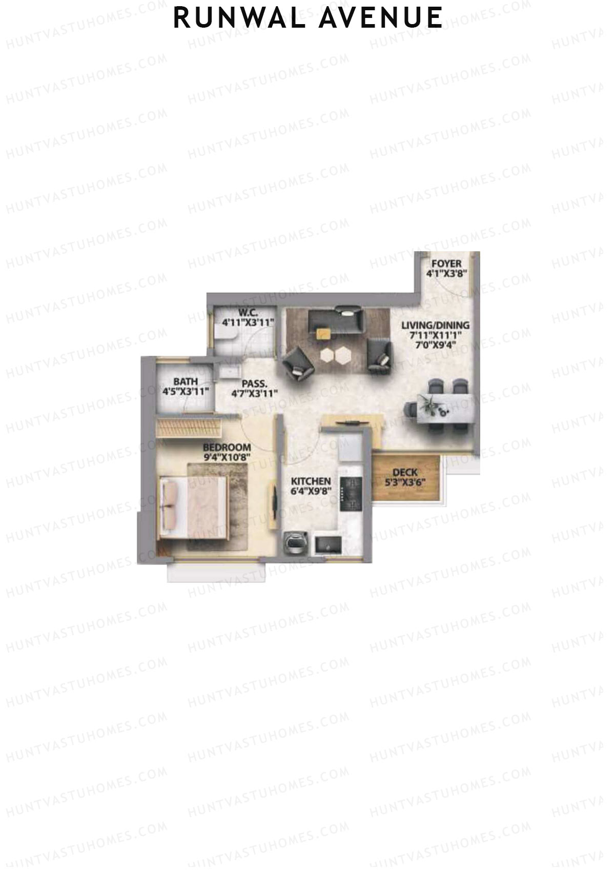 Runwal Avenue Tower L Unit 5 Floor Plan
