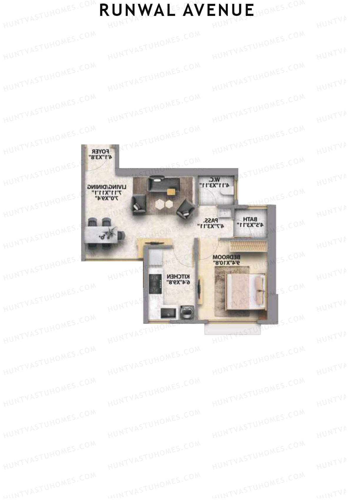 Runwal Avenue Tower L Unit 6 Floor Plan