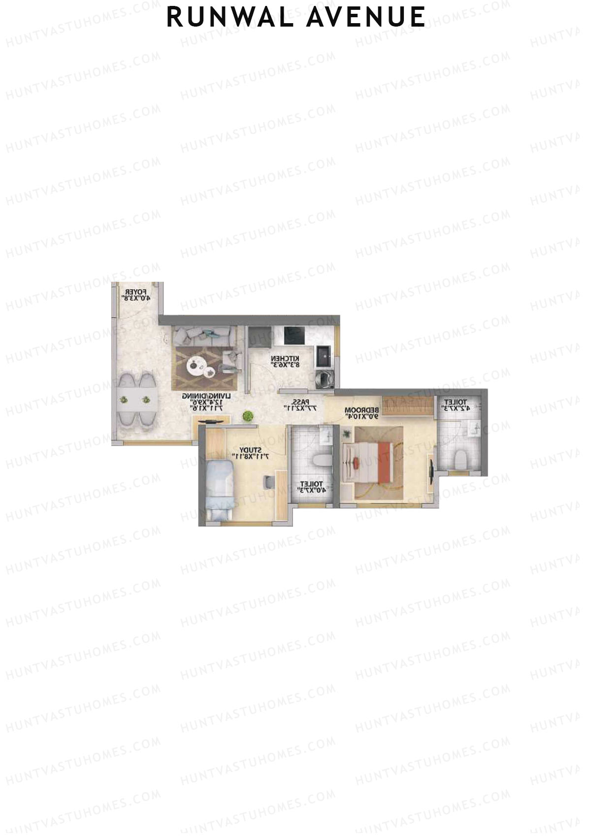 Runwal Avenue Tower N Unit 6 Floor Plan