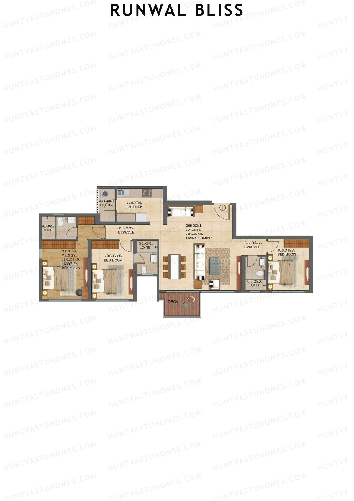 Runwal Bliss Tower Iris Unit 1 Floor Plan