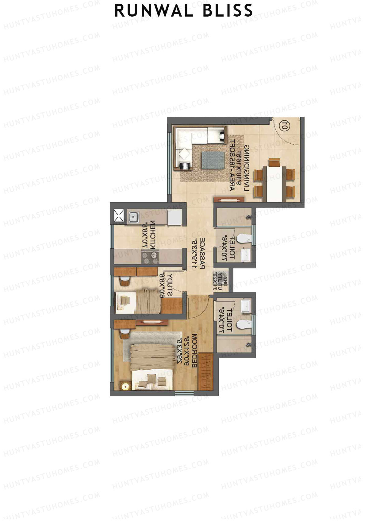 Runwal Bliss Jasmine Unit 4 Floor Plan