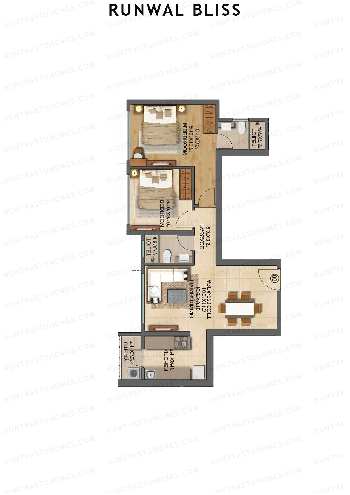 Runwal Bliss Jasmine Unit 5 Floor Plan