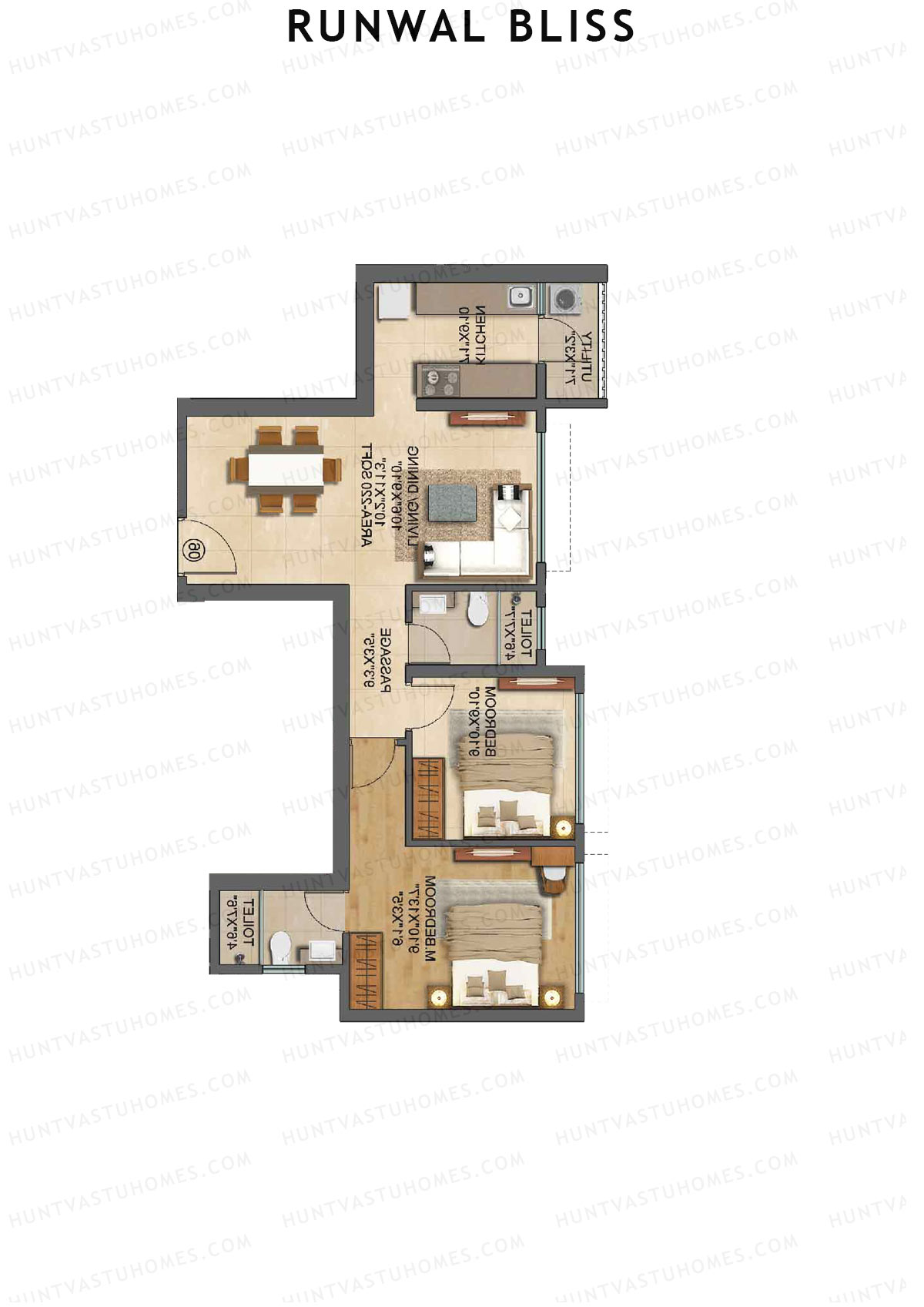 Runwal Bliss Jasmine Unit 6 Floor Plan