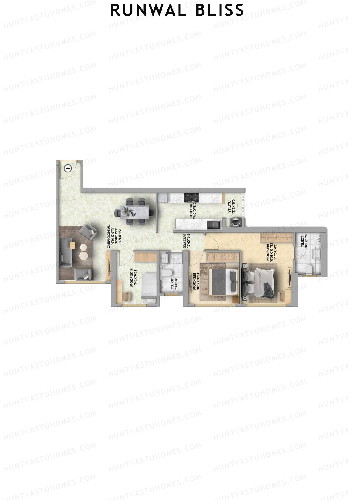 Runwal Bliss Sunflower Unit 2 Floor Plan