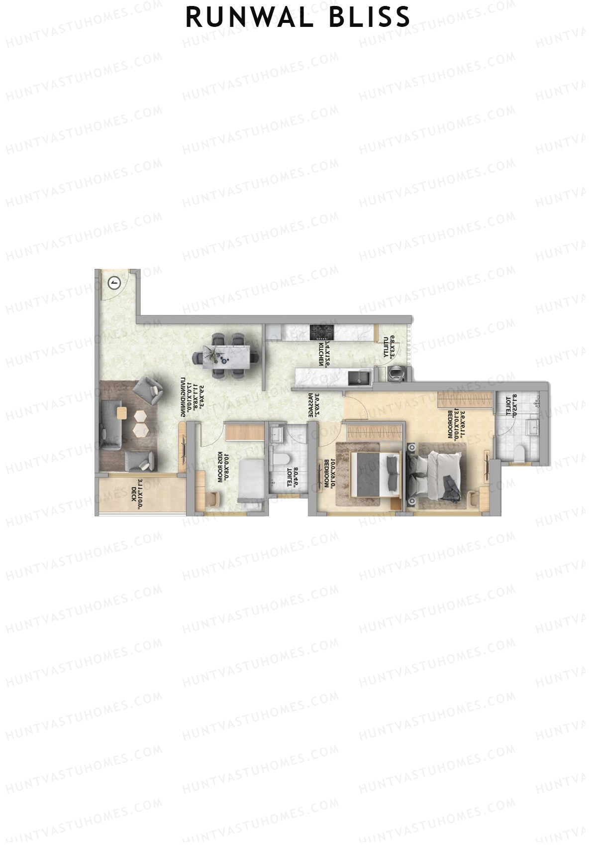 Runwal Bliss Sunflower Unit 2 Floor Plan