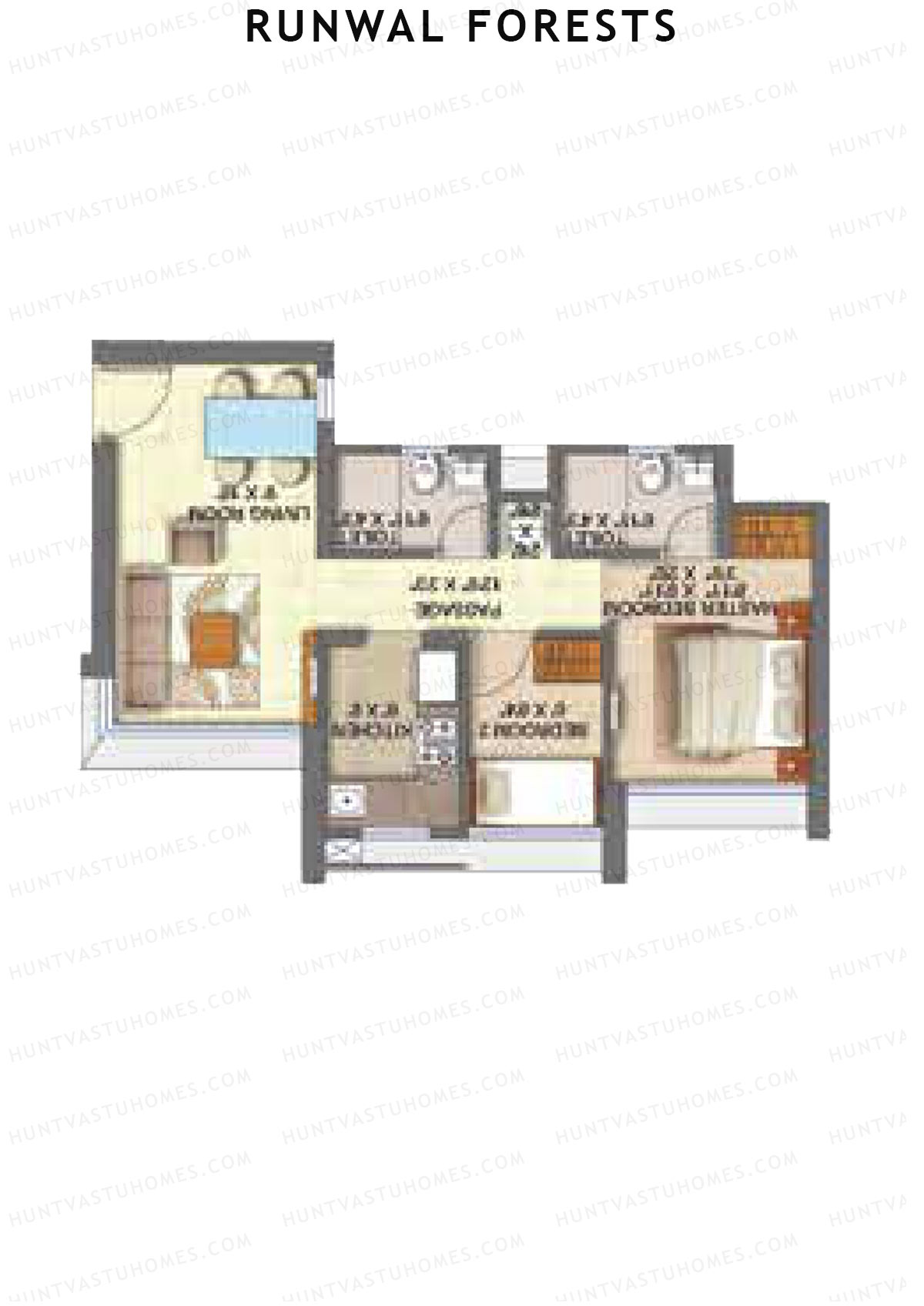 Runwal Forests Tower 3 Unit 8 Floor Plan