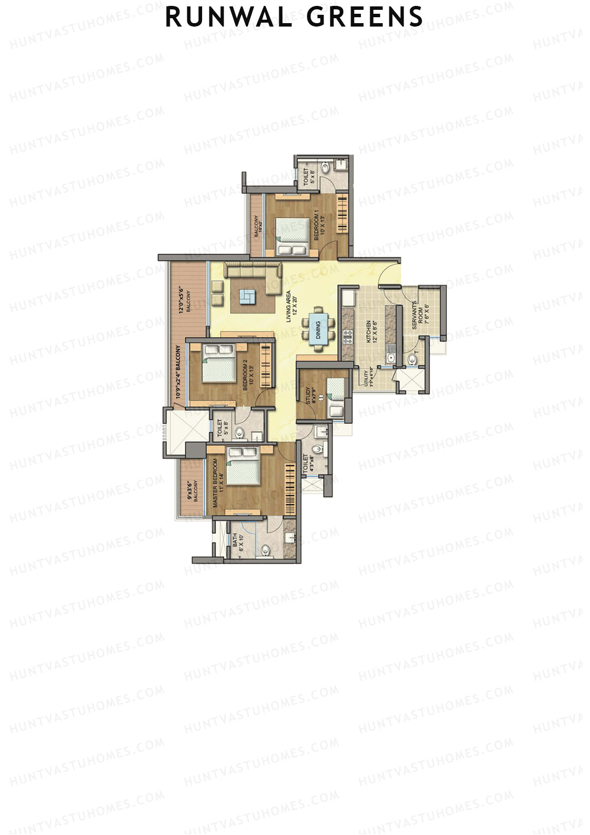 Runwal Greens Cedar Unit 3 Floor Plan