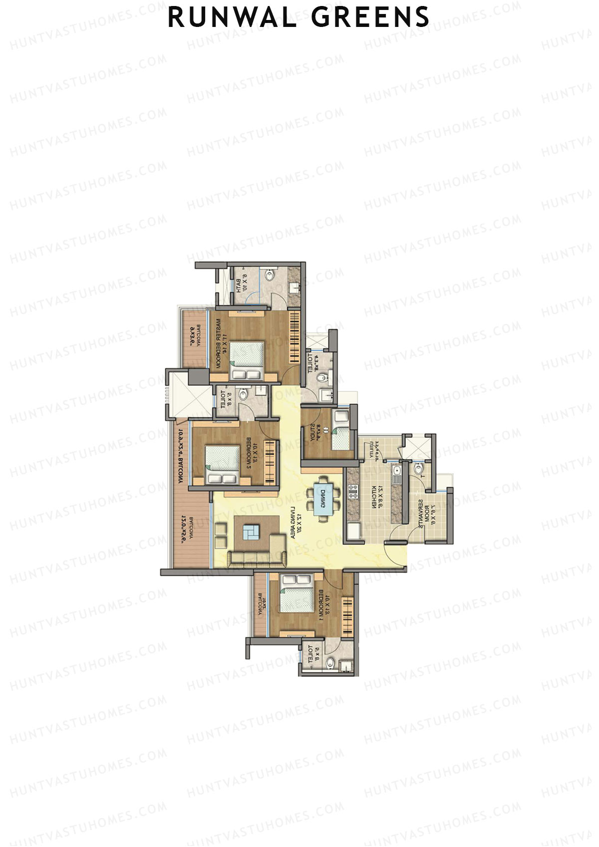 Runwal Greens Cedar Unit 4 Floor Plan