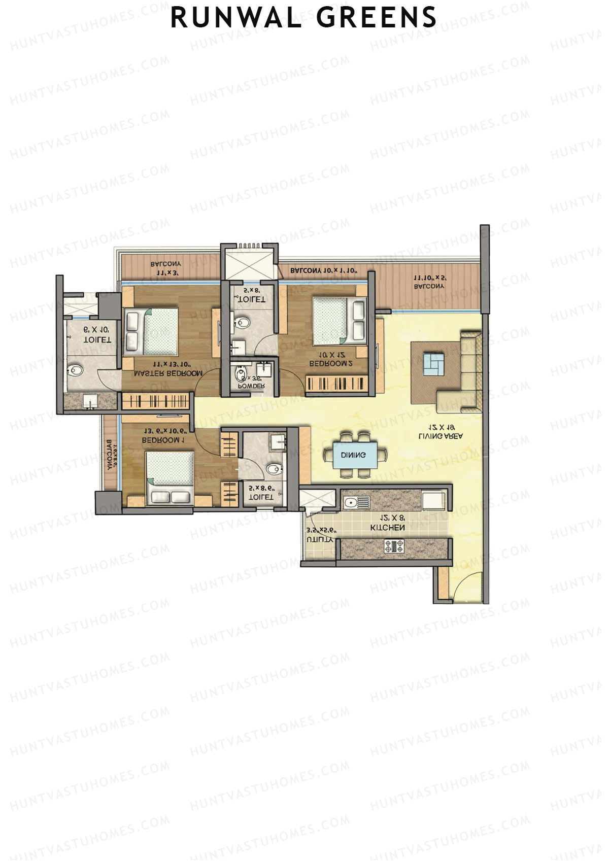 Runwal Greens Cedar Unit 5 Floor Plan