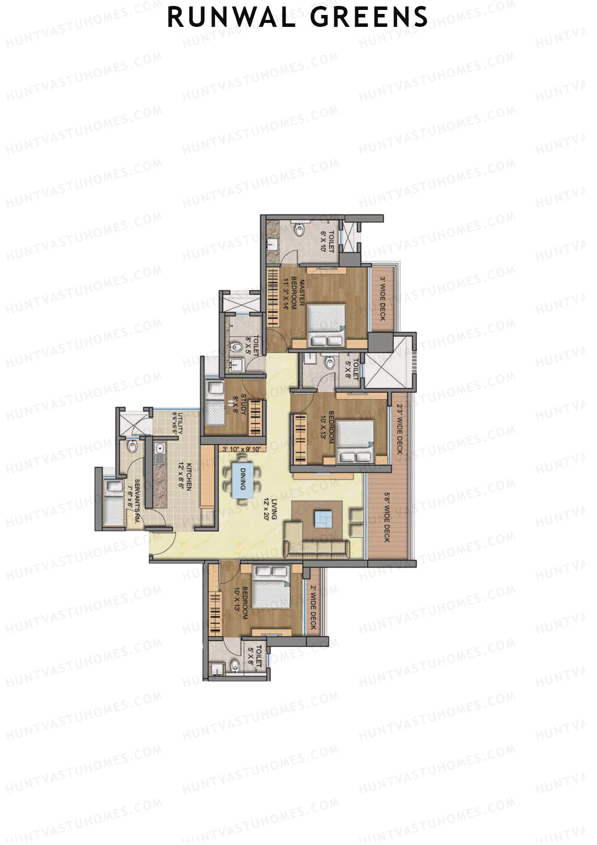 Runwal Greens Cypress Unit 1 Floor Plan