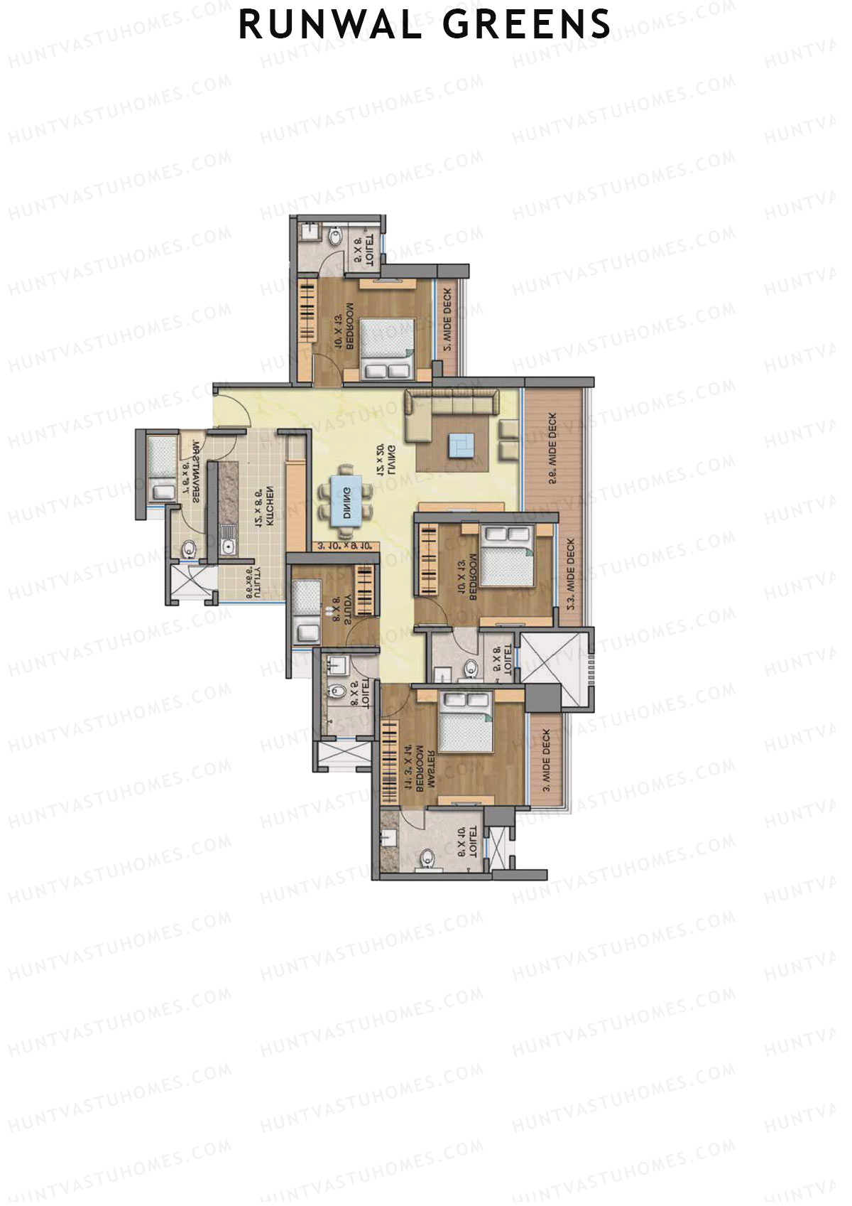Runwal Greens Cypress Unit 2 Floor Plan