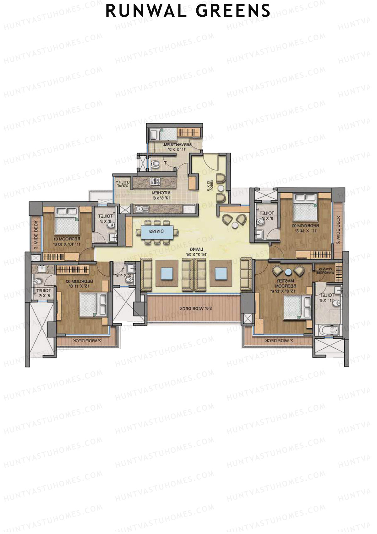 Runwal Greens Cypress Unit 3 Floor Plan