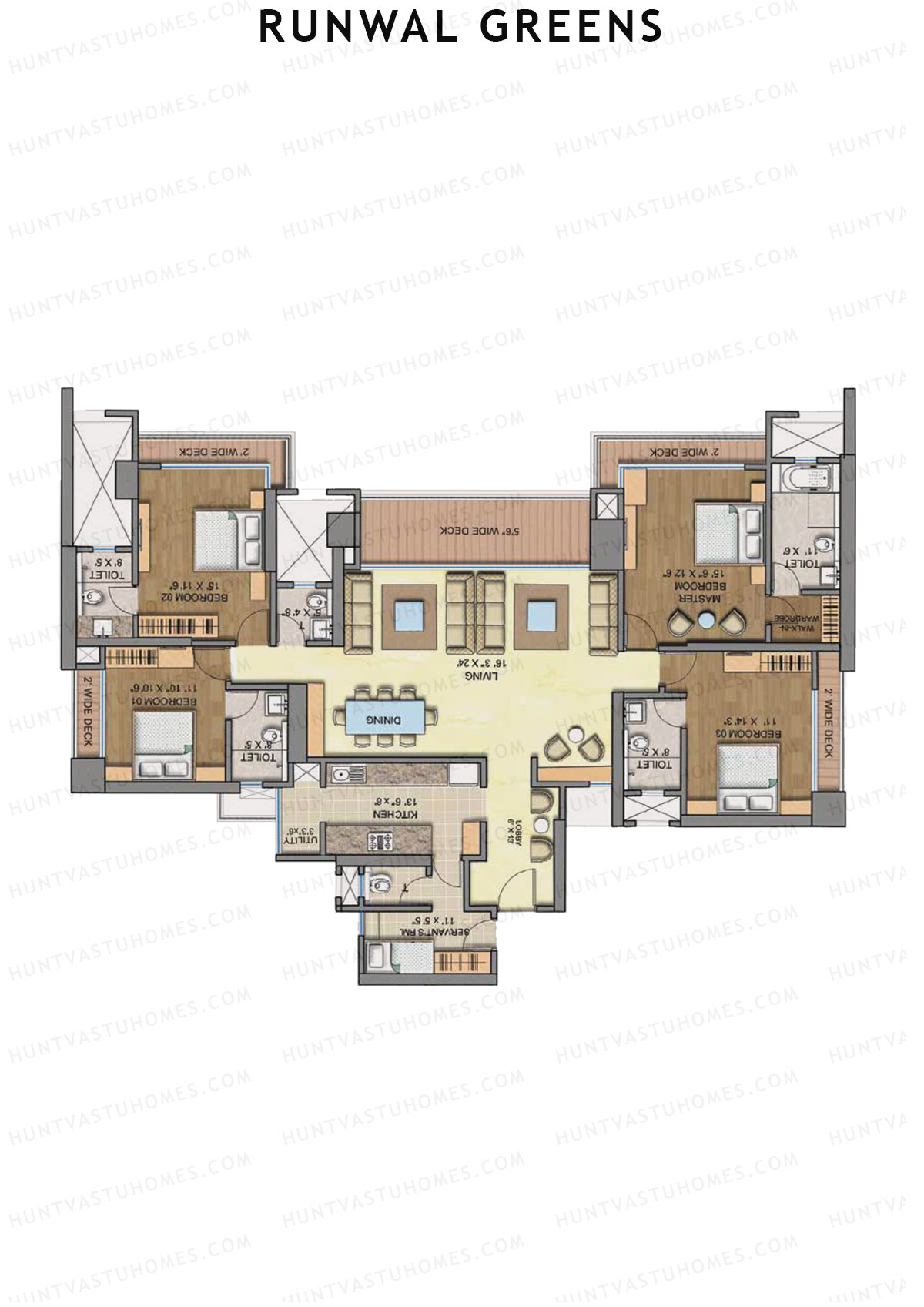 Runwal Greens Cypress Unit 4 Floor Plan