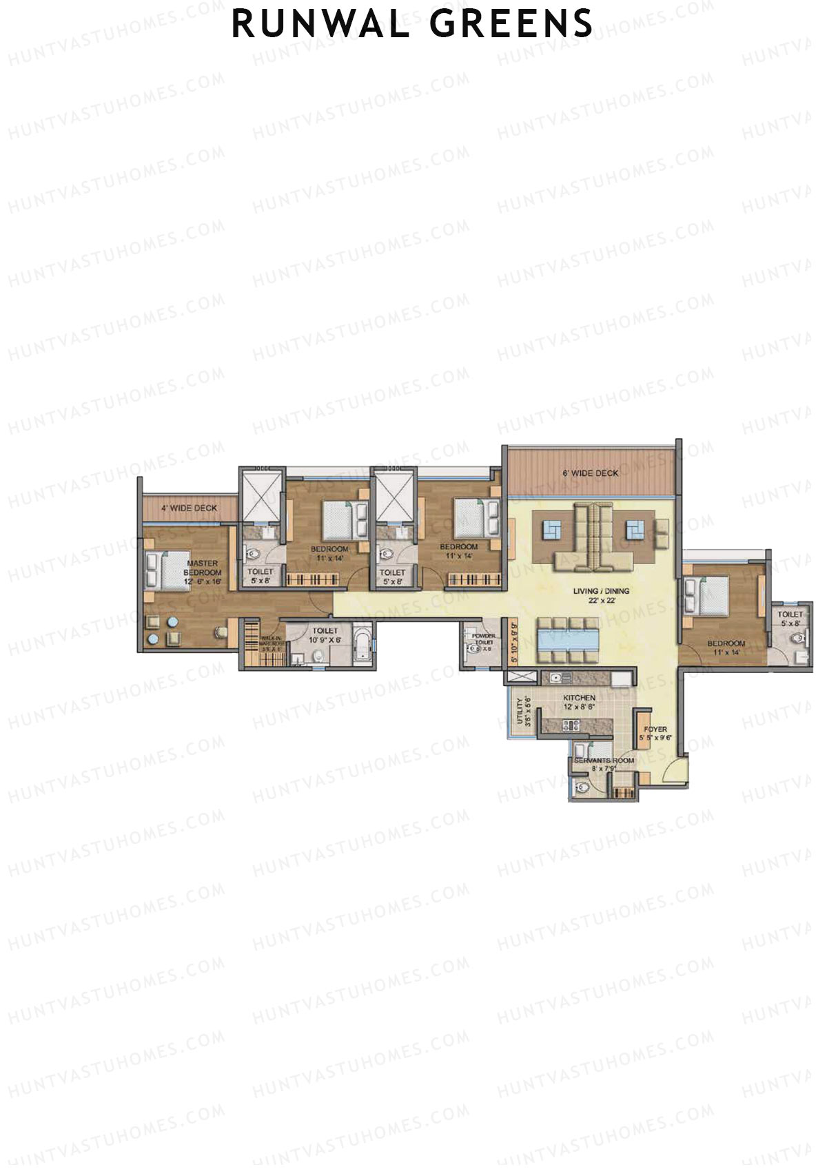 Runwal Greens Ebony Unit 2 Floor Plan