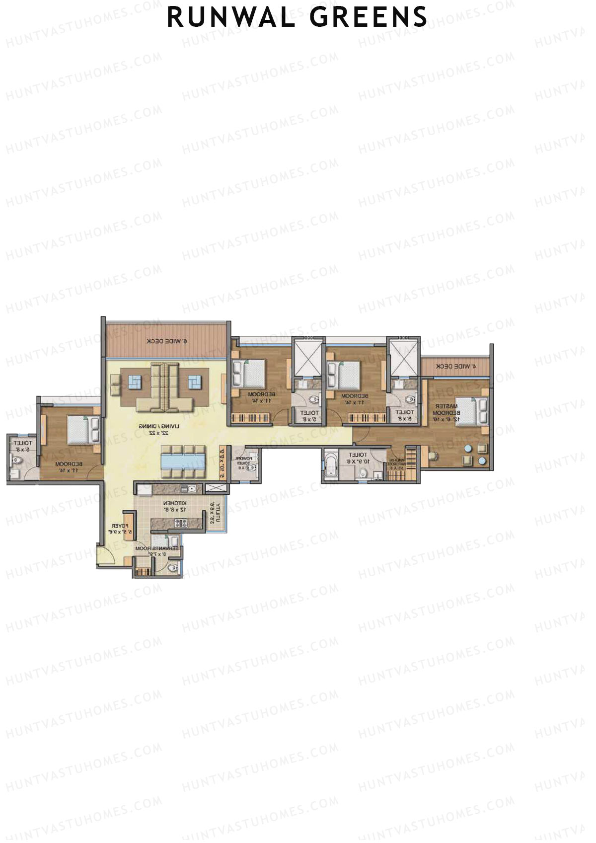 Runwal Greens Ebony Unit 3 Floor Plan