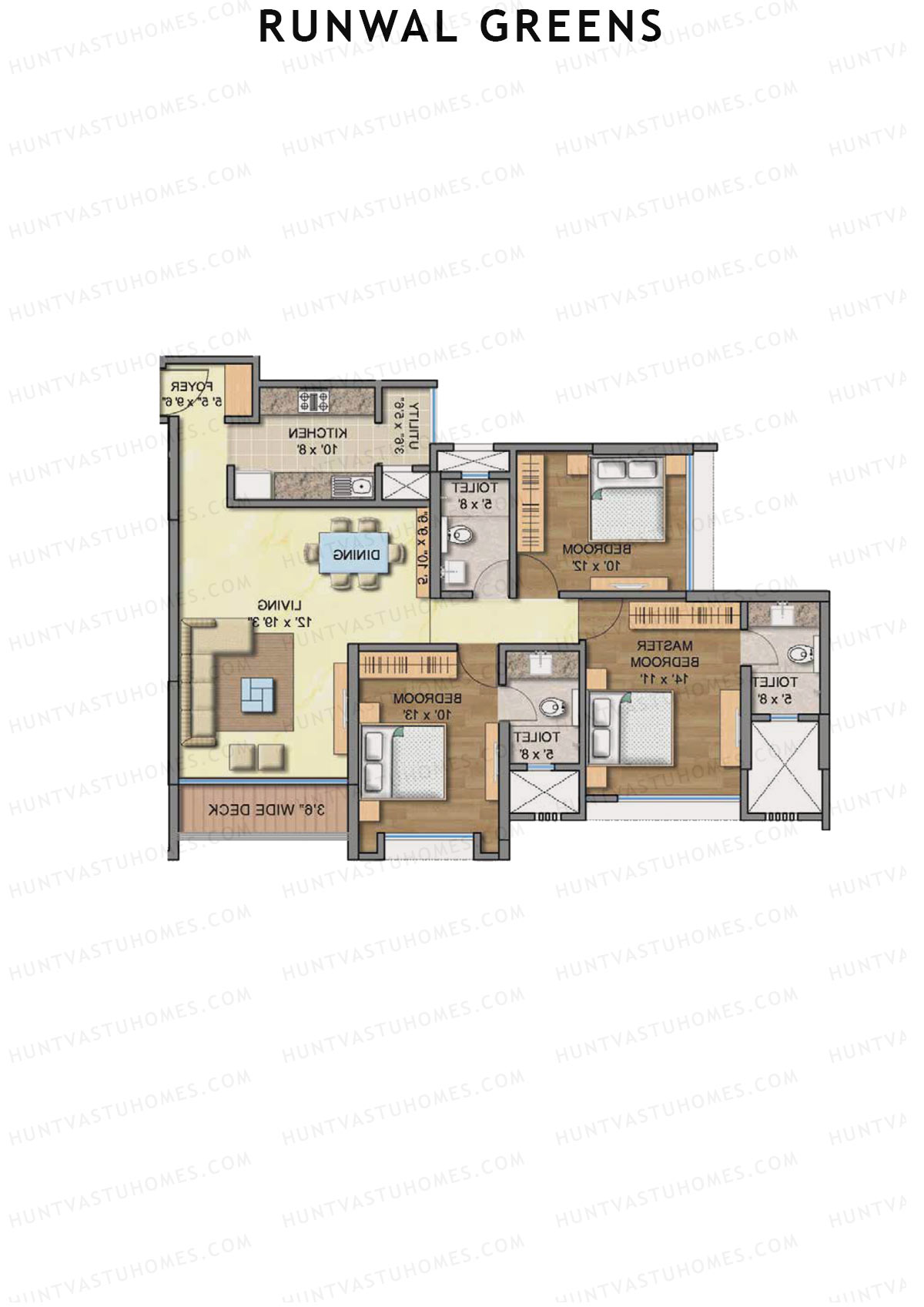 Runwal Greens Ebony Unit 4 Floor Plan