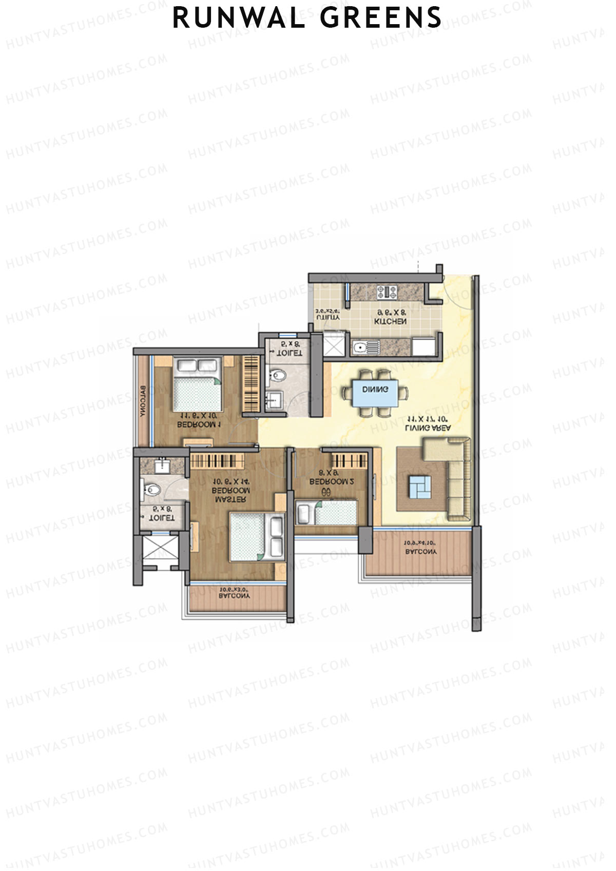 Runwal Greens Maple Unit 4 Floor Plan