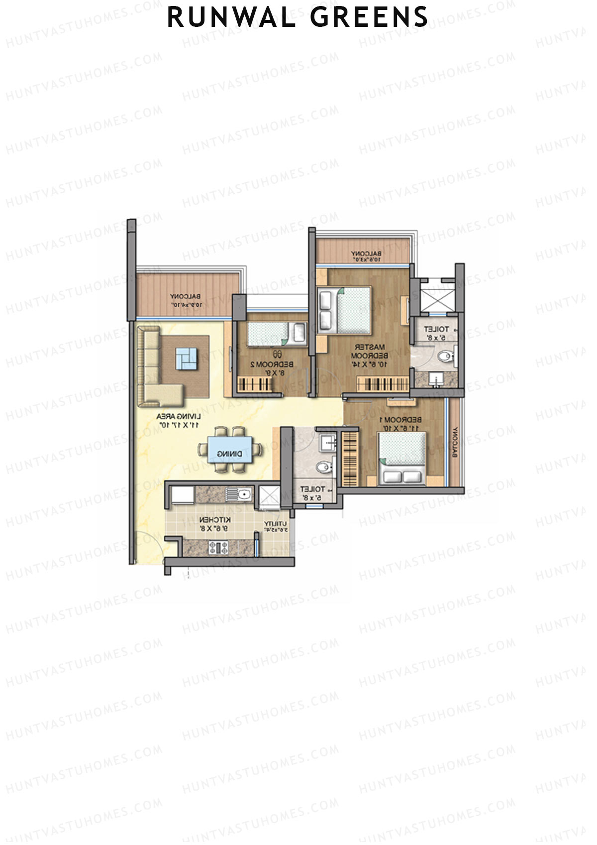 Runwal Greens Oakwood Unit 2 Floor Plan