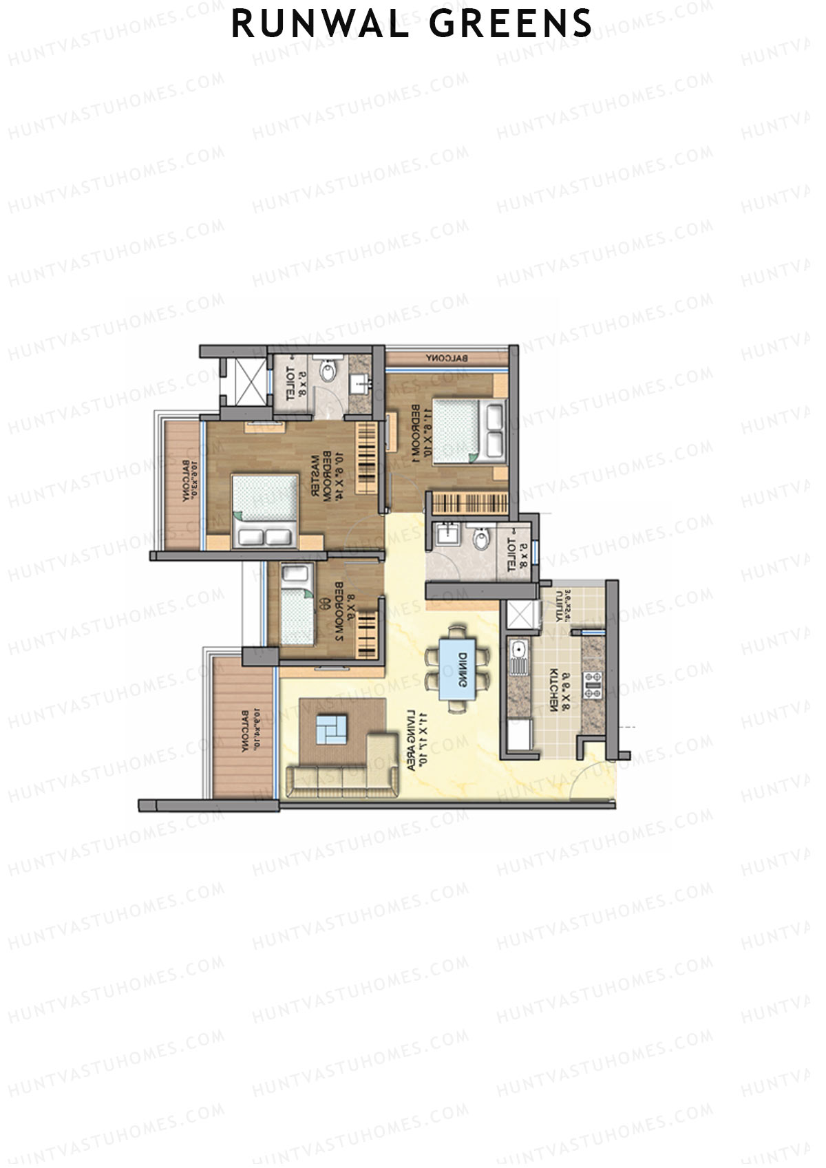 Runwal Greens Oakwood Unit 6 Floor Plan
