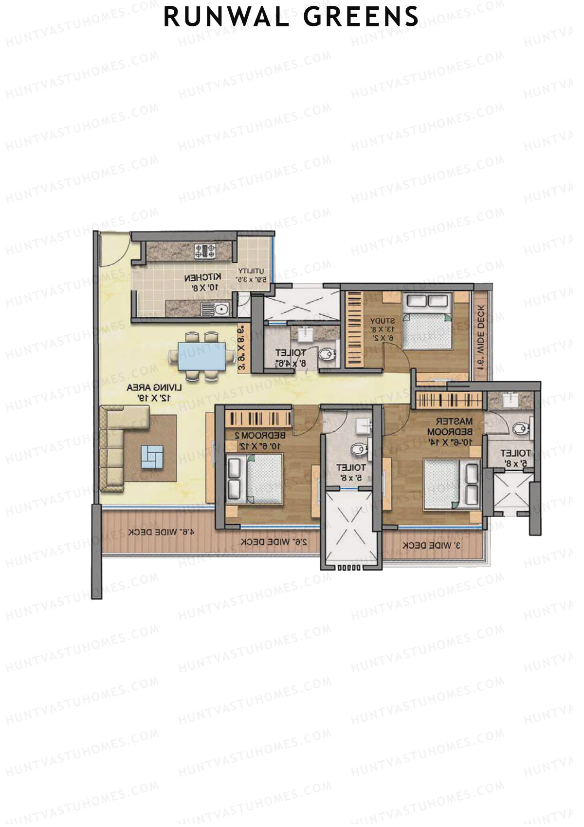 Runwal Greens Pinewood Unit 5 Floor Plan