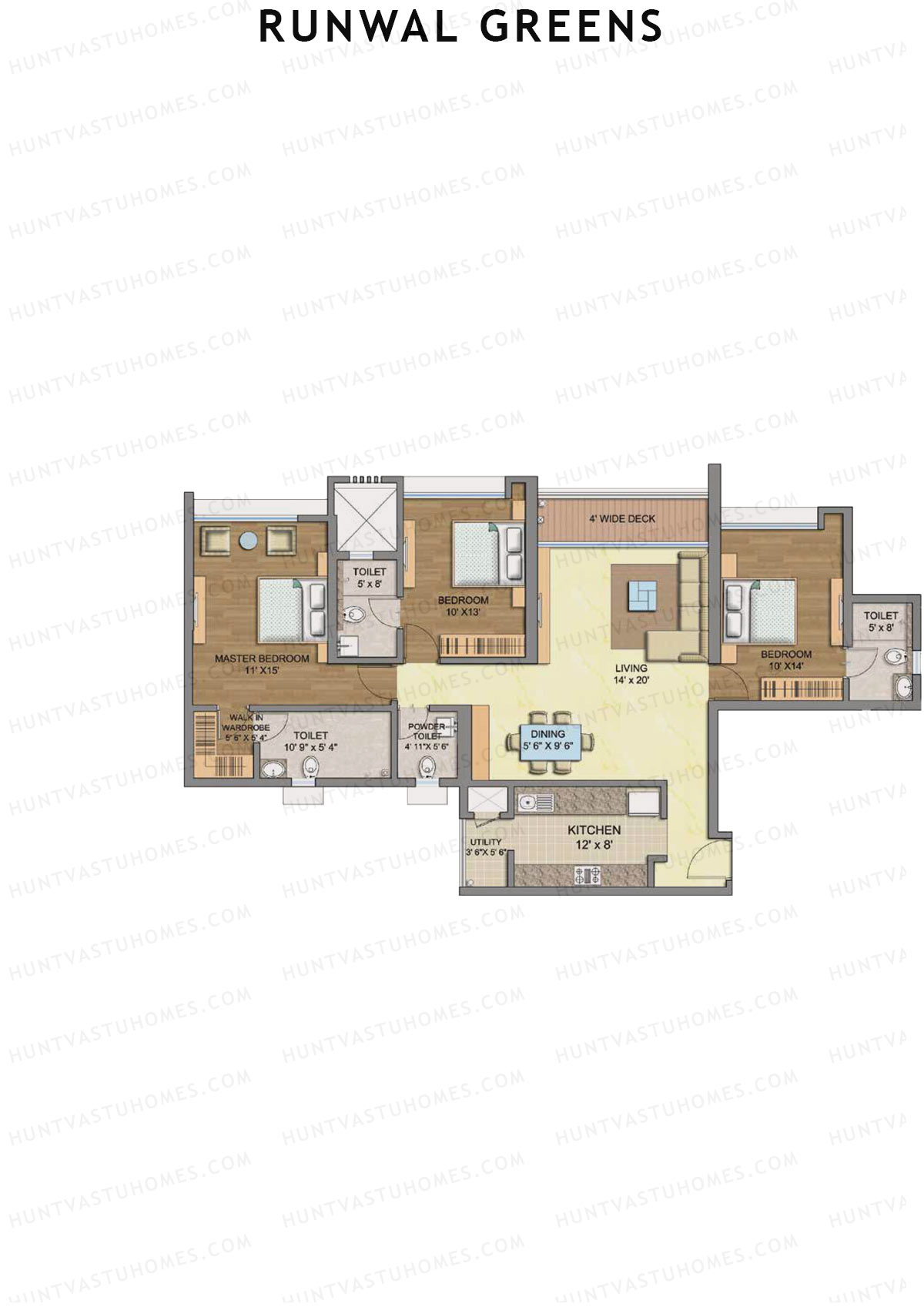 Runwal Greens Redwood Unit 2 Floor Plan