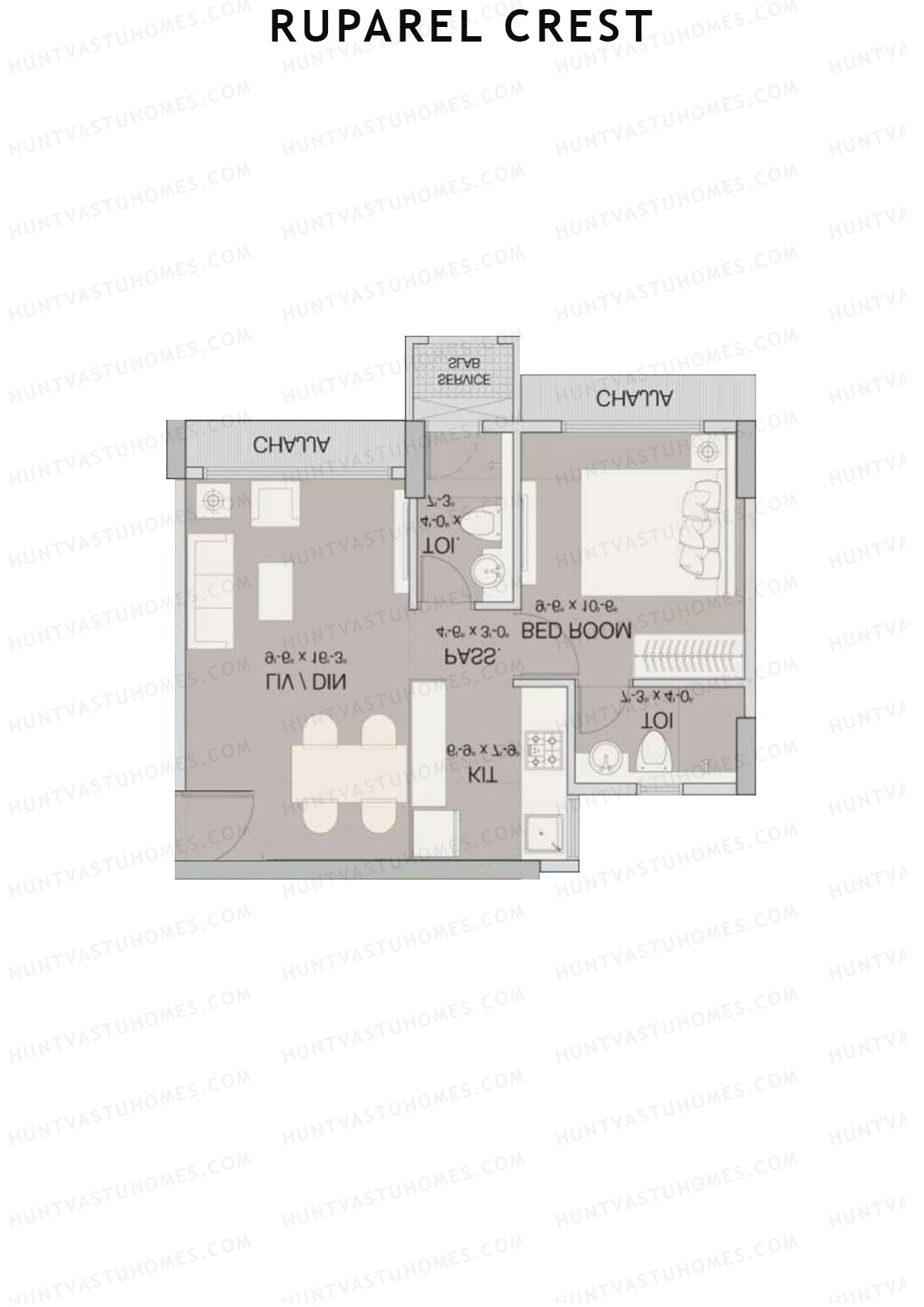 Ruparel Crest Wing A Unit 1 Floor Plan