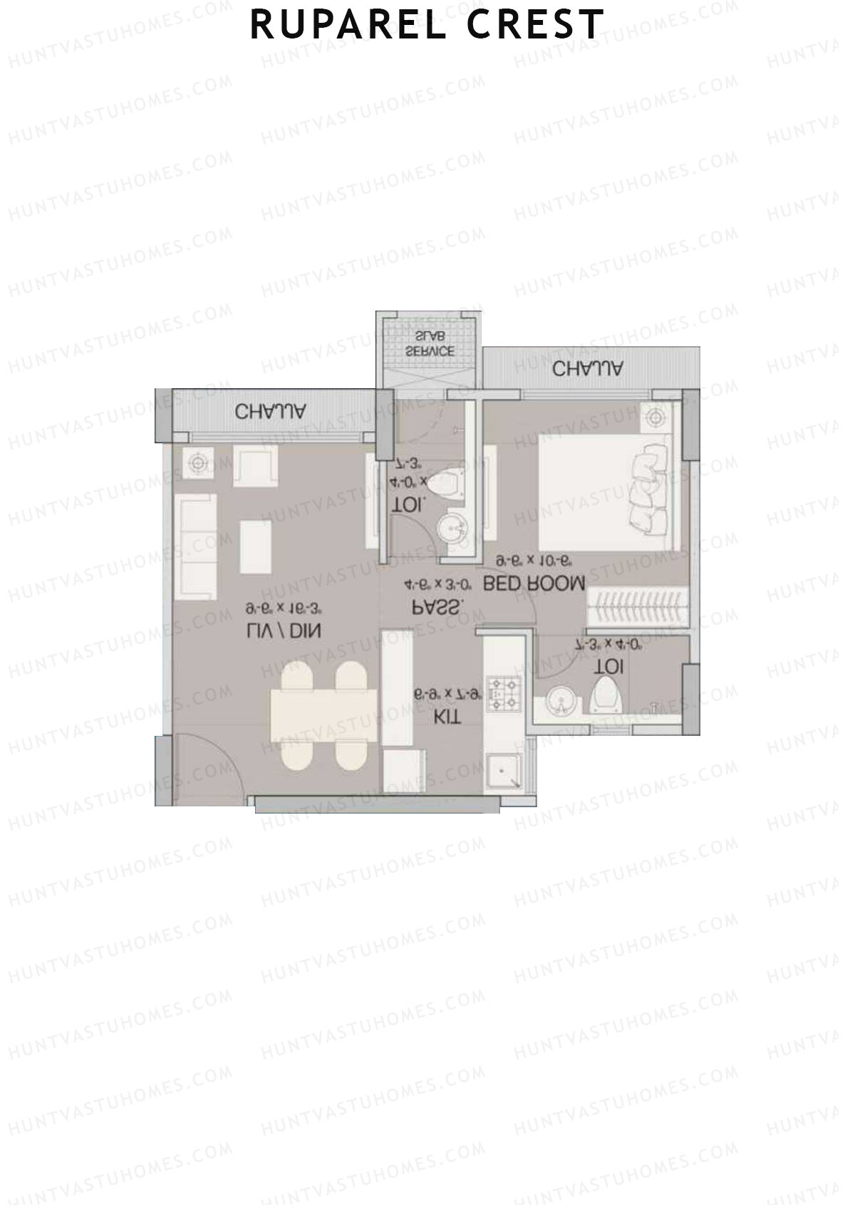 Ruparel Crest Wing B Unit 1 Floor Plan