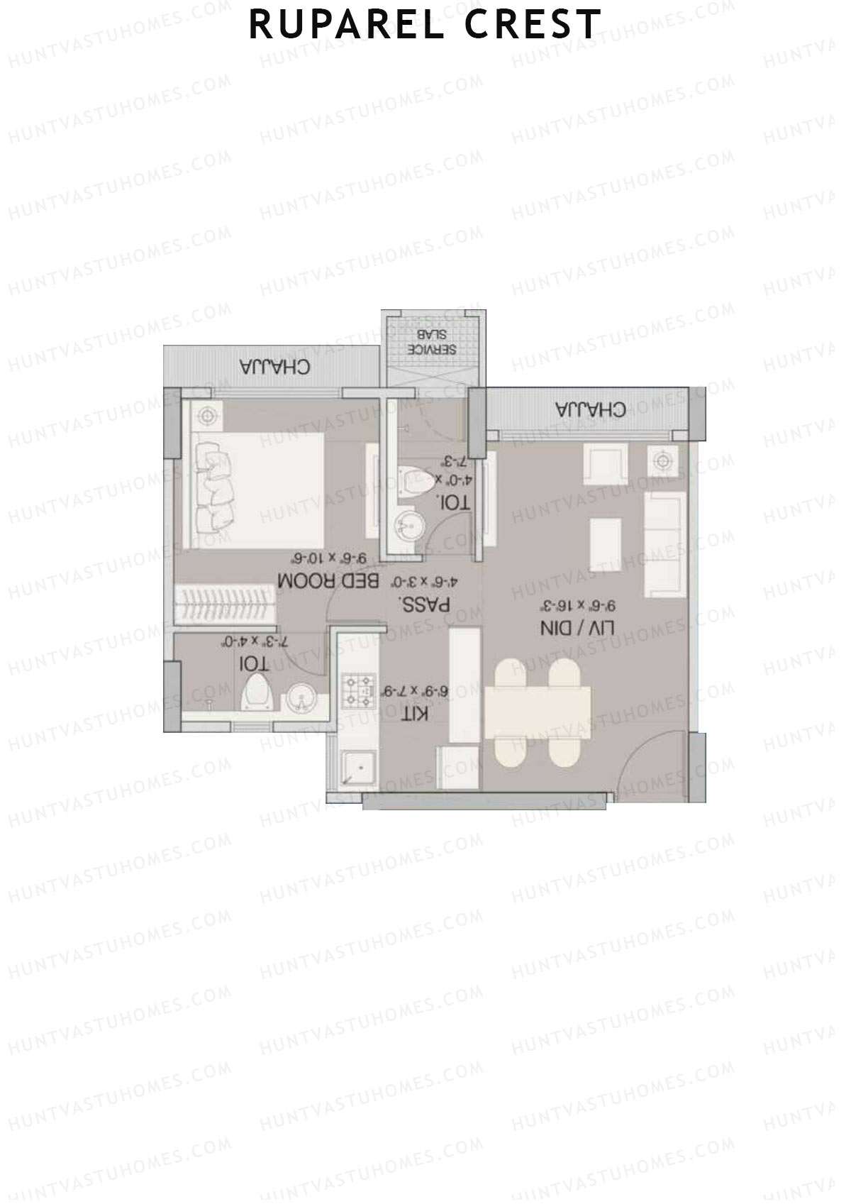 Ruparel Crest Wing B Unit 5 Floor Plan