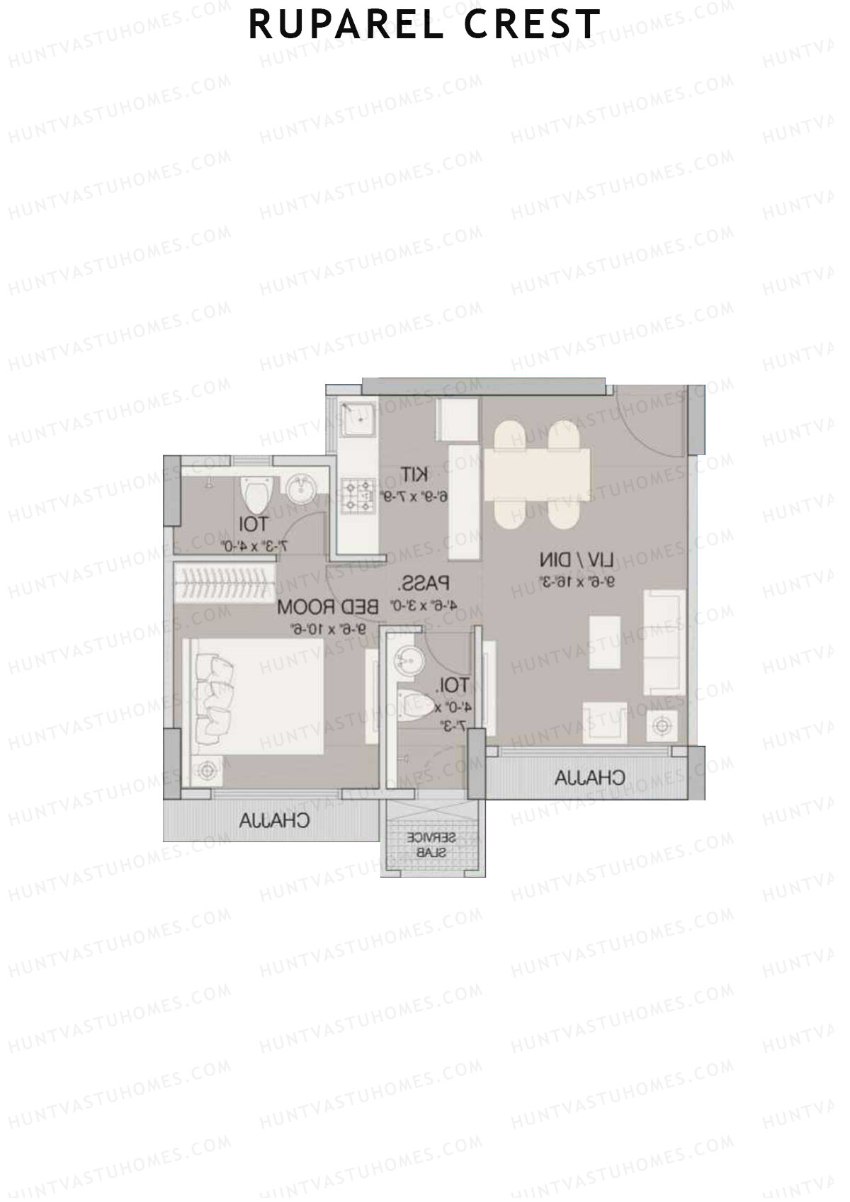 Ruparel Crest Wing C Unit 3 Floor Plan